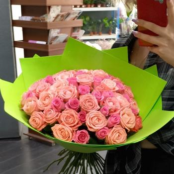 Букет Розы Кения 51 шт. розовые